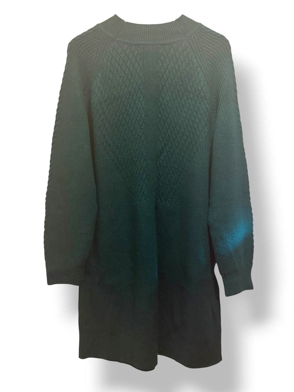 Banana Republic Hunter Green Cable Knit Sweater Dress XL NWT Dark Academia